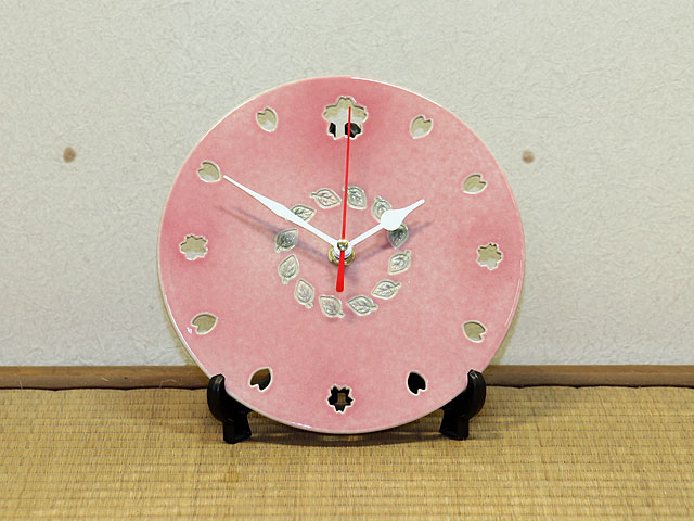 時計（ピンク）さくら